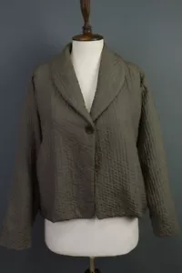 OSKA Brown Designer One Button Silk Lightweight Blazer Jacket Size 2 - Picture 1 of 18