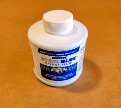 DYKEM #80300 STEEL BLUE LAYOUT / STAINING FLUID w/BRUSH-IN-CAP.  4oz - Image 1 of 2