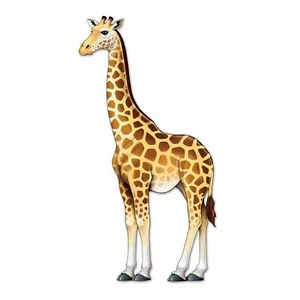 LARGE JOINTED GIRAFFE CUTOUT (1.2M) AFRICAN SAFARI ANIMALS PARTY DECORATIONS - Picture 1 of 1