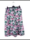 Tu Womens Ladies Multicolored Floral baggy wide legs Trousers Size 14UK 
