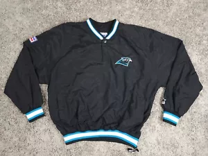 Vintage 90s Starter Carolina Panthers Jacket NFL Pro Line Pullover Black S - Picture 1 of 18