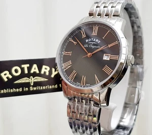 Rotary SWISS MADE Les Originales Mens Watch Sapphire glass GIFT for Him RRP£290 - Picture 1 of 12