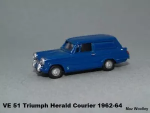 00/4mm 1:76 R MODELOS PARKER VE51 TRIUMPH HERALD COURIER 1962 - 64 "SIN PINTAR" - Imagen 1 de 2