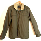 O’neill Men’s Bay Jacket Army Green Size M Fleece Lined Full Zipper And Pockets