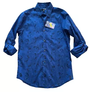 Camisa para hombre Murano Holland Collection calce ajustado azul marino botón L/S M nueva con etiquetas $79,50 - Imagen 1 de 10