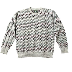 Vtg Jantzen Mens Sz XL 3D Knit Sweater Geometric Multicolor Crew Neck USA - Picture 1 of 13