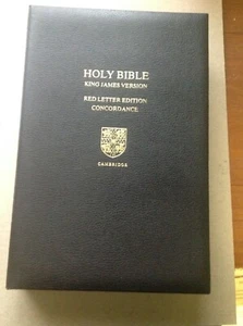 KJV Presentation Reference Deluxe Edition Red Letter with Concordance Black Goat - Imagen 1 de 7