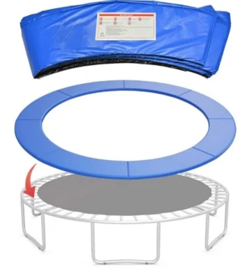Almohadilla de seguridad de repuesto para trampolín cubierta de resorte acolchada para trampolín de 8 pies, azul Foto 1 de 4