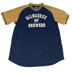 Milwaukee Brewers Baseball Jersey Women's XL Stitches V-Neck Pullover MLB 2014 - Picture 1 of 8