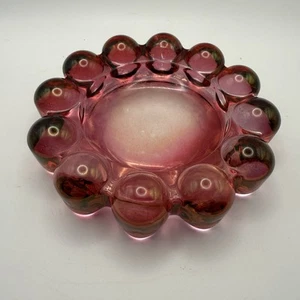 Posacenere vintage Boopie vetro bolla portacenere modello Nova rosa mirtillo MCM - Foto 1 di 8