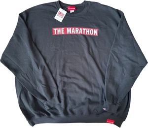 NWT The Marathon Clothing Block Logo Crewneck Sweatshirt in Black Men’s 4XL - Picture 1 of 5