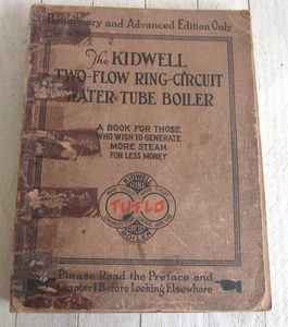Vtg Book The Kidwell Two Flow Ring Circuit Water Tube Boiler 1923 - Bild 1 von 22
