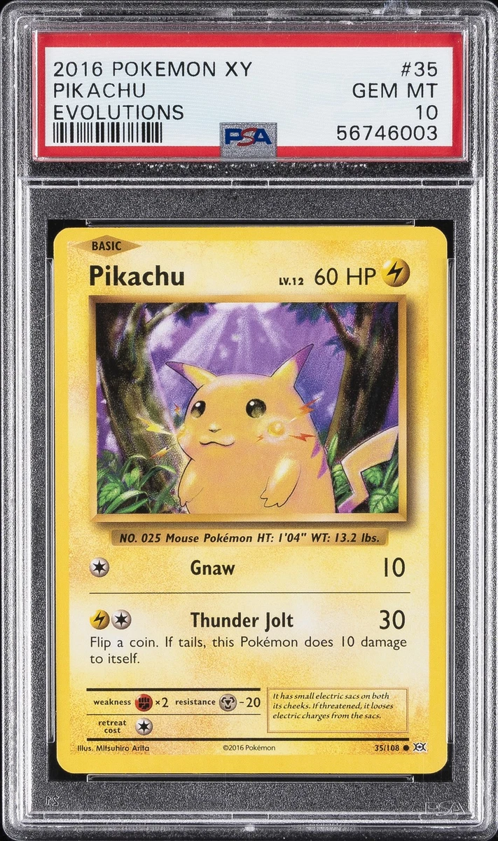 Pikachu Pokémon TCG Grade 10 XY Individual Collectible Card Game