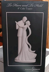 8 "To Have and to Hold Wedding Couple Bride and Groom Porcelain Cake Topper Nib - Picture 1 of 3
