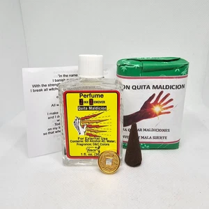 JABON Y PERFUME QUITA MALDICION / JINX REMOVER CONTRA ENVIDIA DAÑO MALA SUERTE - Picture 1 of 4