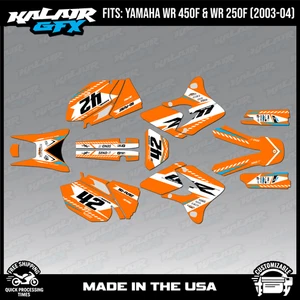 Graphics Kit for YAMAHA WR250F and WR450F (2003-2004) Lethal - ORANGE - Picture 1 of 4