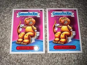 Garbage Pail Kids Intergoolactic 70a Jurassic Mark & 70b Can't Reach Rich Topps - Picture 1 of 2
