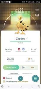 Pokémon Shiny Galarian Zapdos GO - Picture 1 of 2