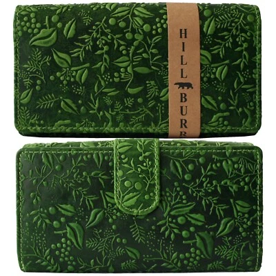 Hill Burry | Geldbörse Geldbeutel Geldtasche | Damen Frauen Portemonnaie Leder