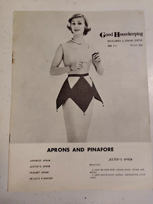 Apron Pinafore Jester Japanese Peasant Pattern Good Housekeeping GHN 711 VTG - Image 1 of 4
