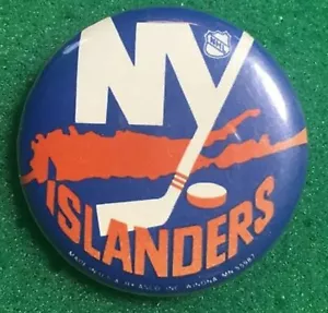 Botón Solapa Logo Clásico NEW YORK ISLANDERS ~Excelente Estado - Imagen 1 de 1
