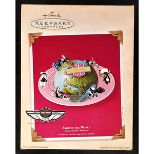Hallmark Harley-Davidson Motor Cycles AROUND THE WORLD Sound & Motion Ornament - Picture 1 of 7