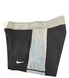Nike Pro 3” Compression Color Block Shorts Black White Size L