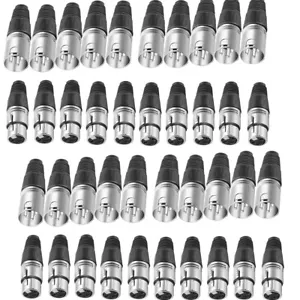 40 x XLR DMX 3 pin connettore cavo microfono audio microfono spina maschio a femmina maschio - Foto 1 di 15