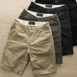 Men's Summer Trendy Tooling Fashion Solid Color Casual Loose Cotton Shorts - Picture 1 of 13