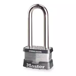 MASTER LOCK 5KALJ Keyed Padlock, 15/16 in,Rectangle,Silver 3JZC8 - Picture 1 of 2