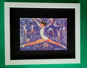 LeRoy Neiman NADIA COMANECCI Signed Pop Art Mounted & Framed New 14x11 W - Picture 1 of 3