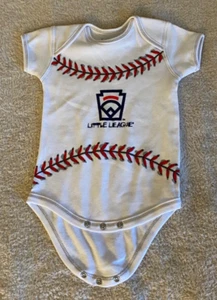 New Little League Baseball Snap Shirt Baby One Piece 12 Months College Kids - Picture 1 of 5