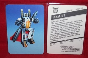 1985 Hasbro Transformers Card Ramjet #103 Blue Variation Seeeker Decepticons - Picture 1 of 1