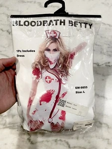 Elegant Moments Bloodbath Betty Costume Adult Size Large Sexy Nurse Halloween - Picture 1 of 1