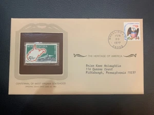HERITAGE OF AMERICA STAMP COLLECTION MNH Stamp & Cover, west Virginia statehood - Picture 1 of 2