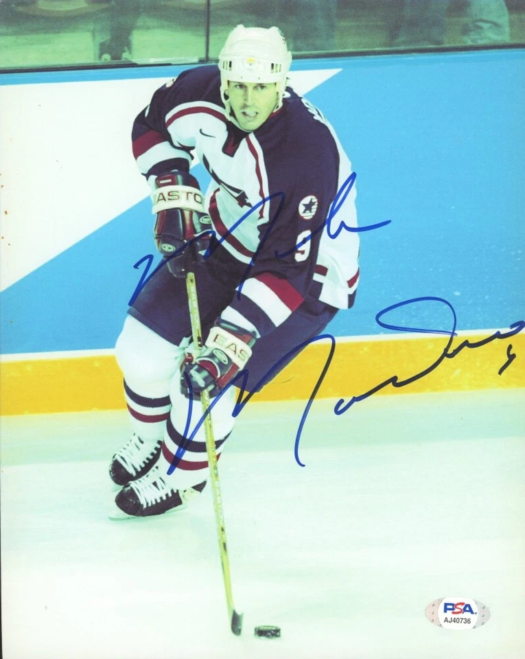 Mike Modano Signed Dallas Stars Team USA Olympics 8x10 Photo PSA COA  A1 - Image 1 of 1
