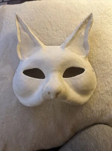 Therian Cat Mask, DIY, Furry Mask, Plain Mask, Base Of Mask - Picture 1 of 12