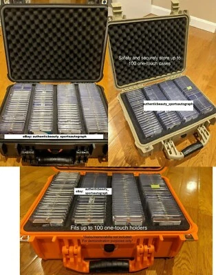 LARGE GRADED CARDS STORAGE BOX DISPLAY BGS/PSA SLABS SPORTS/TCG TRAVEL CASE+LOCK - Image 1 of 4