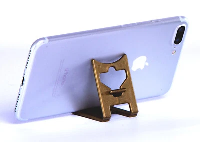 Small iPhone, Smartphone Holder GOLD iClip Folding Travel Desk Stand /Rest - Image 1 of 4
