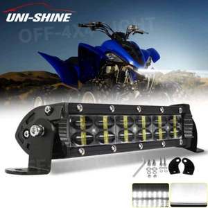 8" inch Slim LED Work Light Bar For Yamaha Raptor 700 R 125 250 Banshee 350 YFZ - Picture 1 of 12