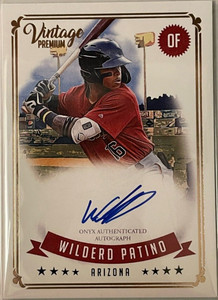 2020 Onyx Vintage Premium Autographs Blue Ink #PAWP Wilderd Patino *ROOKIE /90*
