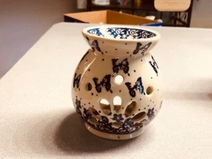 POLISH POTTERY TEA LIGHT WAX WARMER - Picture 1 of 4