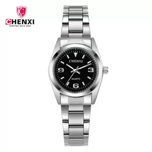CHENXI Women Quartz Watch Silver Steel Ladies Wristwatch for Girls Pink Watches - Picture 1 of 14