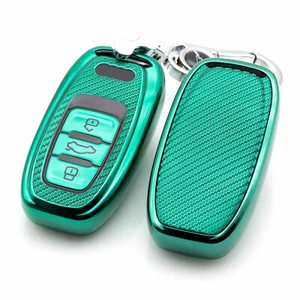 Funda protectora TPU diseño carbono para llave coche Audi A4 B8 A5 A6 A7 A8 Q5 - Imagen 1 de 12