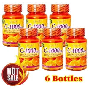 6 Bottles ACORBIC Vitamin C 1000 mg Mineral Antioxidant Immune Health Vegetarian - Picture 1 of 8