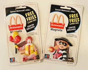 Zwei (2) Vintage McDonald's Kühlschrankmagnete - Ronald & Hamburgler Neu aus altem Lagerbestand - Bild 1 von 2