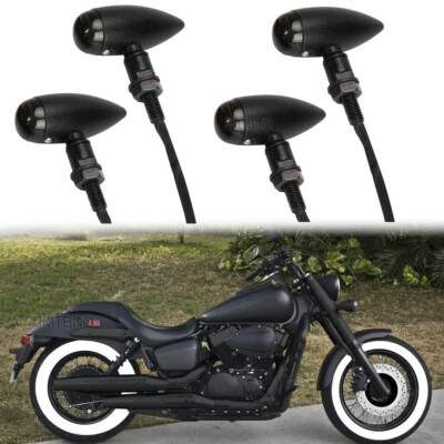 4x Luces LED de señal de giro de bala para motocicleta Honda Shadow 750 ACE Spirit AERO Foto 1 de 4