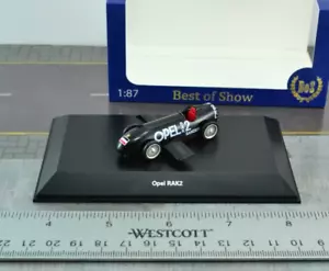 1:87 Best of Show Models 87380 OPEL 1928 RAK2 Rocket Car Black HO - Picture 1 of 3