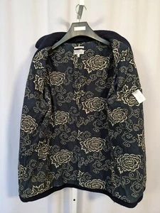 GANT Rugger Scruffy Pea Coat XL Indigo Floral Lining Jacket - Picture 1 of 5
