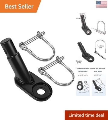 Enganche acoplador de acero de aleación duradero - ajuste universal para remolques de niños y mascotas Foto 1 de 4